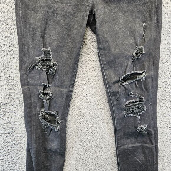 Abercrombie &‎ Fitch Jeans Women Size 26/2 Black Simone High Rise Ankle Skinny - Picture 3 of 9